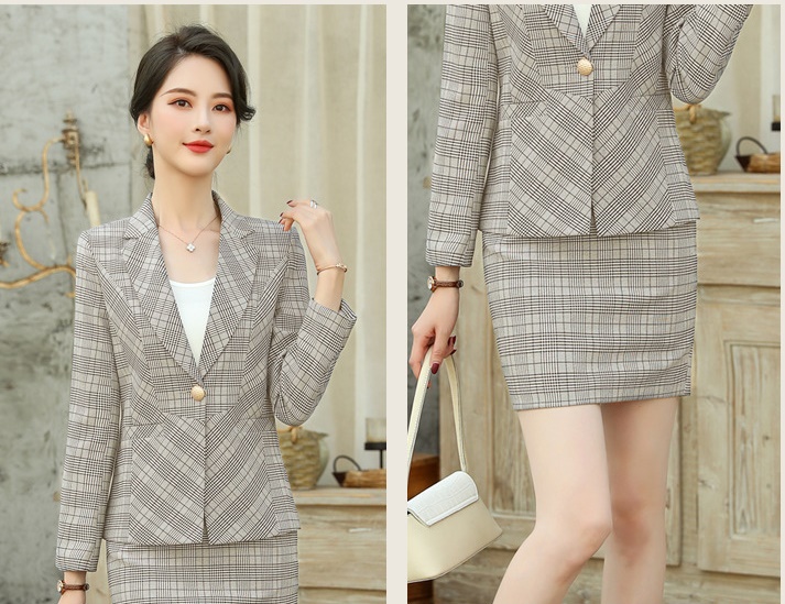 pre-order ** ชุดทำงาน ชุดพนักงานบริษัท ชุดยูนิฟอร์ม (เสื้อสูท+กระโปรง) สีตามภาพ ไซร์ S M L XL 2XL 3XL 4XL