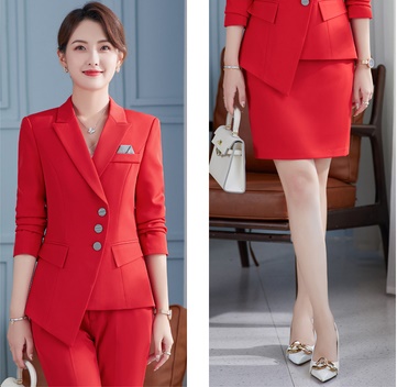 pre-order ** ชุดทำงาน ชุดพนักงานบริษัท ชุดยูนิฟอร์ม (เสื้อสูท+กระโปรง) สีตามภาพ ไซร์ S M L XL 2XL 3XL 4XL