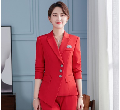 pre-order ** ชุดทำงาน ชุดพนักงานบริษัท ชุดยูนิฟอร์ม (เสื้อสูท) สีตามภาพ ไซร์ S M L XLระโป 2XL 3XL 4XL