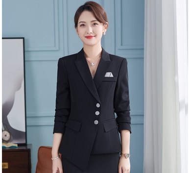 pre-order ** ชุดทำงาน ชุดพนักงานบริษัท ชุดยูนิฟอร์ม (เสื้อสูท) สีตามภาพ ไซร์ S M L XLระโป 2XL 3XL 4XL