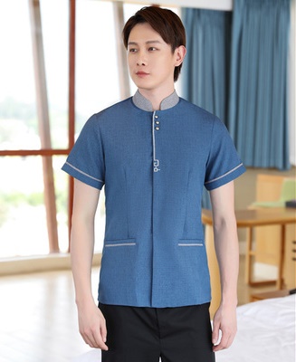 pre-oder**เสื้อพนักงานแม่บ้าน เสื้อแม่บ้านทำความสะอาด พนักงานสปา พนักงานโรงแรม พนักงานรีสอร์ท (สินค้าไม่รวมกางเกง) ***สินค้าไม่สามารถเปลี่ยนสีและรูปแบบได้คะ สีตามภาพ ไซร์ L XL 2XL 3XL 4XL 