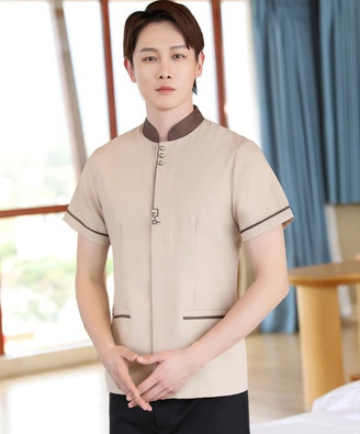 pre-oder**เสื้อพนักงานแม่บ้าน เสื้อแม่บ้านทำความสะอาด พนักงานสปา พนักงานโรงแรม พนักงานรีสอร์ท (สินค้าไม่รวมกางเกง) ***สินค้าไม่สามารถเปลี่ยนสีและรูปแบบได้คะ สีตามภาพ ไซร์ L XL 2XL 3XL 4XL 