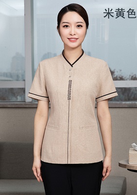 pre-oder**เสื้อพนักงานแม่บ้าน เสื้อแม่บ้านทำความสะอาด พนักงานสปา พนักงานโรงแรม พนักงานรีสอร์ท (สินค้าไม่รวมกางเกง) ***สินค้าไม่สามารถเปลี่ยนสีและรูปแบบได้คะ สีตามภาพ ไซร์ L XL 2XL 3XL 4XL 