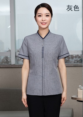 pre-oder**เสื้อพนักงานแม่บ้าน เสื้อแม่บ้านทำความสะอาด พนักงานสปา พนักงานโรงแรม พนักงานรีสอร์ท (สินค้าไม่รวมกางเกง) ***สินค้าไม่สามารถเปลี่ยนสีและรูปแบบได้คะ สีตามภาพ ไซร์ L XL 2XL 3XL 4XL 