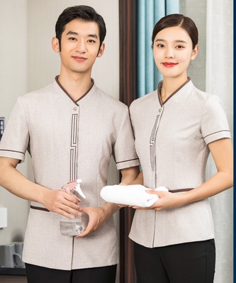 pre-oder**เสื้อพนักงานแม่บ้าน เสื้อแม่บ้านทำความสะอาด พนักงานสปา พนักงานโรงแรม พนักงานรีสอร์ท (สินค้าไม่รวมกางเกง) ***สินค้าไม่สามารถเปลี่ยนสีและรูปแบบได้คะ สีตามภาพ ไซร์ L XL 2XL 3XL 4XL 