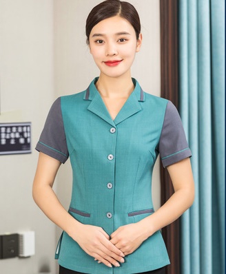 pre-oder**เสื้อพนักงานแม่บ้าน เสื้อแม่บ้านทำความสะอาด พนักงานสปา พนักงานโรงแรม พนักงานรีสอร์ท (สินค้าไม่รวมกางเกง) ***สินค้าไม่สามารถเปลี่ยนสีและรูปแบบได้คะ สีตามภาพ ไซร์ L XL 2XL 3XL 4XL 