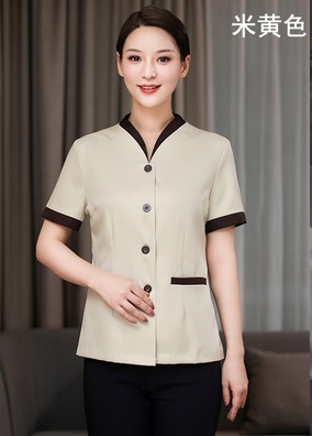 pre-oder**เสื้อพนักงานแม่บ้าน เสื้อแม่บ้านทำความสะอาด พนักงานสปา พนักงานโรงแรม พนักงานรีสอร์ท (สินค้าไม่รวมกางเกง) ***สินค้าไม่สามารถเปลี่ยนสีและรูปแบบได้คะ สีตามภาพ ไซร์ L XL 2XL 3XL 4XL 