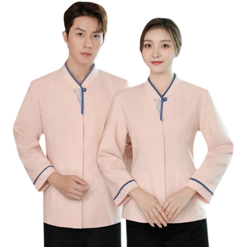  pre-oder**เสื้อพนักงานแม่บ้าน เสื้อแม่บ้านทำความสะอาด พนักงานสปา พนักงานโรงแรม พนักงานรีสอร์ท (สินค้าไม่รวมกางเกง) ***สินค้าไม่สามารถเปลี่ยนสีและรูปแบบได้คะ สีตามภาพ ไซร์ L XL 2XL 3XL 4X