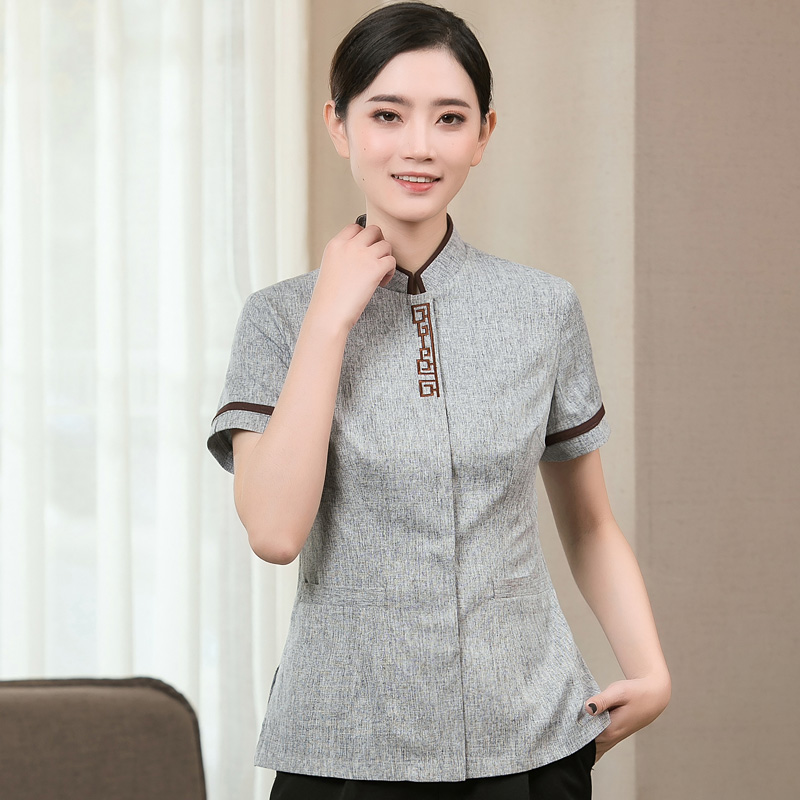  pre-oder**เสื้อพนักงานแม่บ้าน เสื้อแม่บ้านทำความสะอาด พนักงานสปา พนักงานโรงแรม พนักงานรีสอร์ท (สินค้าไม่รวมกางเกง) ***สินค้าไม่สามารถเปลี่ยนสีและรูปแบบได้คะ สีตามภาพ ไซร์ L XL 2XL 3XL 4X