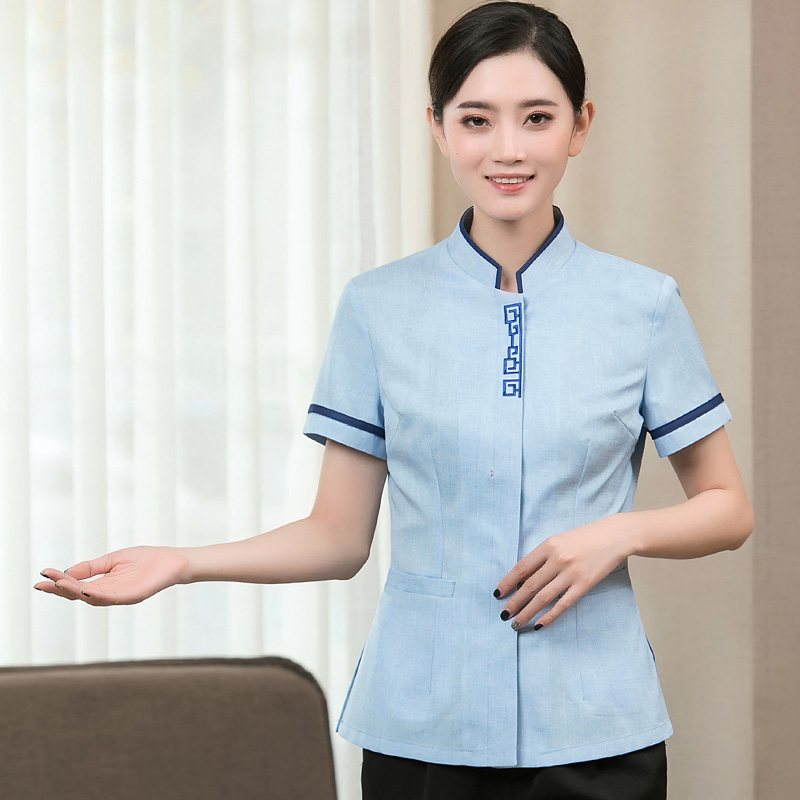  pre-oder**เสื้อพนักงานแม่บ้าน เสื้อแม่บ้านทำความสะอาด พนักงานสปา พนักงานโรงแรม พนักงานรีสอร์ท (สินค้าไม่รวมกางเกง) ***สินค้าไม่สามารถเปลี่ยนสีและรูปแบบได้คะ สีตามภาพ ไซร์ L XL 2XL 3XL 4X