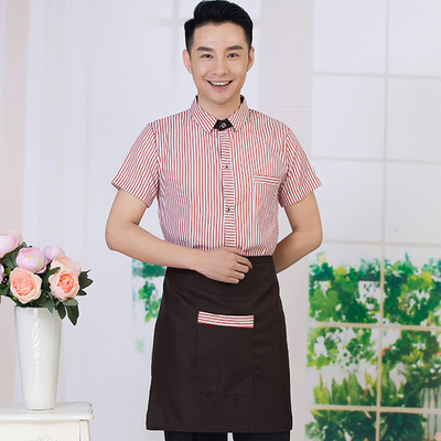 pre-oder** เสื้อพนักงานเสริฟ พนักงานโรงแรม พนักงานรีสอร์ท (สินค้าไม่รวมกางเกง) ***สินค้าไม่สามารถเปลี่ยนสีและรูปแบบได้คะ สีตามภาพ ไซร์ L XL 2XL 3XL 4XL 