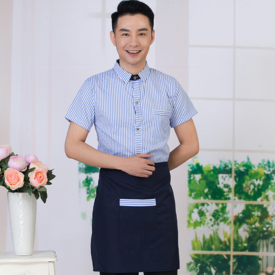 pre-oder** เสื้อพนักงานเสริฟ พนักงานโรงแรม พนักงานรีสอร์ท (สินค้าไม่รวมกางเกง) ***สินค้าไม่สามารถเปลี่ยนสีและรูปแบบได้คะ สีตามภาพ ไซร์ L XL 2XL 3XL 4XL 