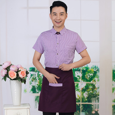 pre-oder** เสื้อพนักงานเสริฟ พนักงานโรงแรม พนักงานรีสอร์ท (สินค้าไม่รวมกางเกง) ***สินค้าไม่สามารถเปลี่ยนสีและรูปแบบได้คะ สีตามภาพ ไซร์ L XL 2XL 3XL 4XL 