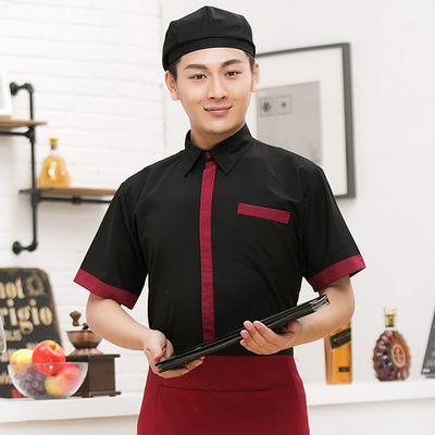pre-oder** เสื้อพนักงานเสริฟ พนักงานโรงแรม พนักงานรีสอร์ท (สินค้าไม่รวมกางเกง) ***สินค้าไม่สามารถเปลี่ยนสีและรูปแบบได้คะ สีตามภาพ ไซร์ L XL 2XL 3XL 4XL 