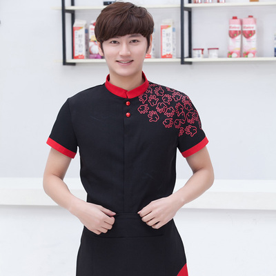 pre-oder** เสื้อพนักงานเสริฟ พนักงานโรงแรม พนักงานรีสอร์ท (สินค้าไม่รวมกางเกง) ***สินค้าไม่สามารถเปลี่ยนสีและรูปแบบได้คะ สีตามภาพ ไซร์ L XL 2XL 3XL 4XL 