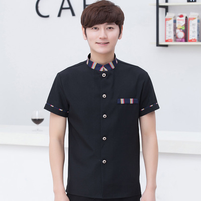 pre-oder** เสื้อพนักงานเสริฟ พนักงานโรงแรม พนักงานรีสอร์ท (สินค้าไม่รวมกางเกง) ***สินค้าไม่สามารถเปลี่ยนสีและรูปแบบได้คะ สีตามภาพ ไซร์ L XL 2XL 3XL 4XL 
