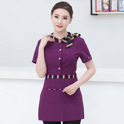pre-oder** เสื้อพนักงานเสริฟ พนักงานโรงแรม พนักงานรีสอร์ท (สินค้าไม่รวมกางเกง) ***สินค้าไม่สามารถเปลี่ยนสีและรูปแบบได้คะ สีตามภาพ ไซร์ L XL 2XL 3XL 4XL 