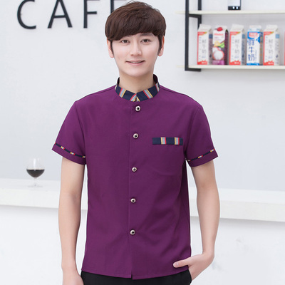 pre-oder** เสื้อพนักงานเสริฟ พนักงานโรงแรม พนักงานรีสอร์ท (สินค้าไม่รวมกางเกง) ***สินค้าไม่สามารถเปลี่ยนสีและรูปแบบได้คะ สีตามภาพ ไซร์ L XL 2XL 3XL 4XL 