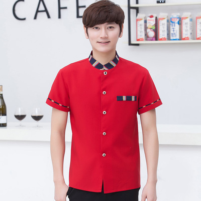 pre-oder** เสื้อพนักงานเสริฟ พนักงานโรงแรม พนักงานรีสอร์ท (สินค้าไม่รวมกางเกง) ***สินค้าไม่สามารถเปลี่ยนสีและรูปแบบได้คะ สีตามภาพ ไซร์ L XL 2XL 3XL 4XL 