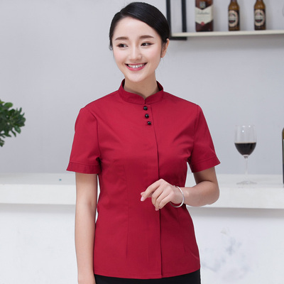 pre-oder** เสื้อพนักงานเสริฟ พนักงานโรงแรม พนักงานรีสอร์ท (สินค้าไม่รวมกางเกง) ***สินค้าไม่สามารถเปลี่ยนสีและรูปแบบได้คะ สีตามภาพ ไซร์ L XL 2XL 3XL 4XL 