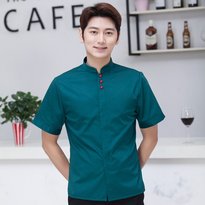 pre-oder** เสื้อพนักงานเสริฟ พนักงานโรงแรม พนักงานรีสอร์ท (สินค้าไม่รวมกางเกง) ***สินค้าไม่สามารถเปลี่ยนสีและรูปแบบได้คะ สีตามภาพ ไซร์ L XL 2XL 3XL 4XL 