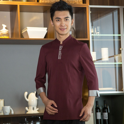 pre-oder** เสื้อพนักงานเสริฟ พนักงานโรงแรม พนักงานรีสอร์ท (สินค้าไม่รวมกางเกง) ***สินค้าไม่สามารถเปลี่ยนสีและรูปแบบได้คะ สีตามภาพ ไซร์ L XL 2XL 3XL 4XL 