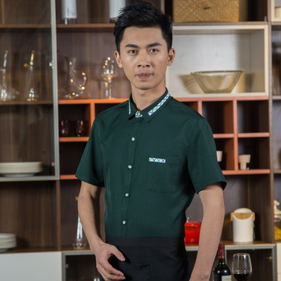 pre-oder** เสื้อพนักงานเสริฟ พนักงานโรงแรม พนักงานรีสอร์ท (สินค้าไม่รวมกางเกง) ***สินค้าไม่สามารถเปลี่ยนสีและรูปแบบได้คะ สีตามภาพ ไซร์ L XL 2XL 3XL 4XL 