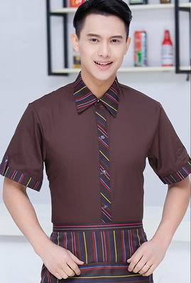 pre-oder** เสื้อพนักงานเสริฟ พนักงานโรงแรม พนักงานรีสอร์ท (สินค้าไม่รวมกางเกง) ***สินค้าไม่สามารถเปลี่ยนสีและรูปแบบได้คะ สีตามภาพ ไซร์ L XL 2XL 3XL 4XL 