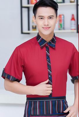 pre-oder** เสื้อพนักงานเสริฟ พนักงานโรงแรม พนักงานรีสอร์ท (สินค้าไม่รวมกางเกง) ***สินค้าไม่สามารถเปลี่ยนสีและรูปแบบได้คะ สีตามภาพ ไซร์ L XL 2XL 3XL 4XL 