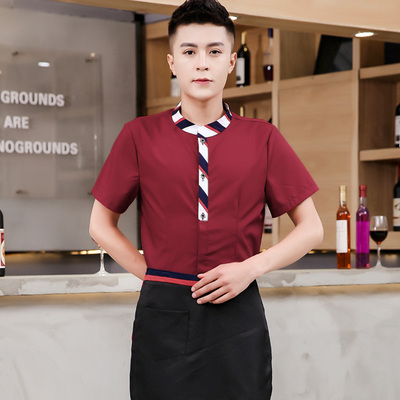 pre-oder** เสื้อพนักงานเสริฟ พนักงานโรงแรม พนักงานรีสอร์ท (สินค้าไม่รวมกางเกง) ***สินค้าไม่สามารถเปลี่ยนสีและรูปแบบได้คะ สีตามภาพ ไซร์ L XL 2XL 3XL 4XL 