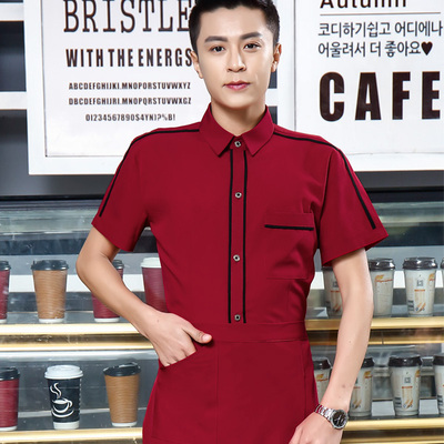 pre-oder** เสื้อพนักงานเสริฟ พนักงานโรงแรม พนักงานรีสอร์ท (สินค้าไม่รวมกางเกง) ***สินค้าไม่สามารถเปลี่ยนสีและรูปแบบได้คะ สีตามภาพ ไซร์ L XL 2XL 3XL 4XL 