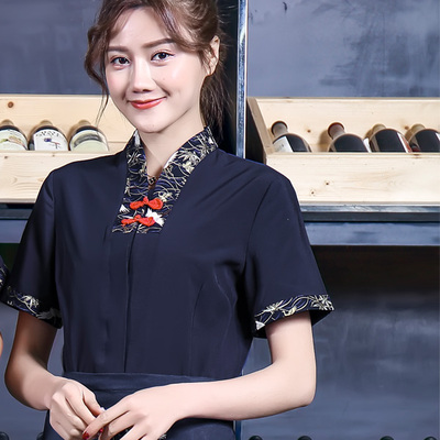 pre-oder** เสื้อพนักงานเสริฟ พนักงานโรงแรม พนักงานรีสอร์ท (สินค้าไม่รวมกางเกง) ***สินค้าไม่สามารถเปลี่ยนสีและรูปแบบได้คะ สีตามภาพ ไซร์ L XL 2XL 3XL 4XL 