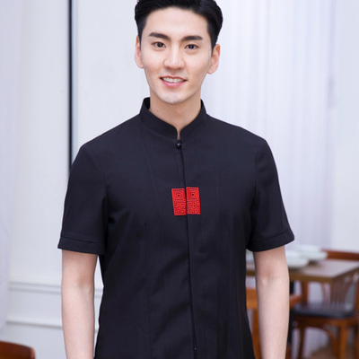 pre-oder** เสื้อพนักงานเสริฟ พนักงานโรงแรม พนักงานรีสอร์ท (สินค้าไม่รวมกางเกง) ***สินค้าไม่สามารถเปลี่ยนสีและรูปแบบได้คะ สีตามภาพ ไซร์ L XL 2XL 3XL 4XL 