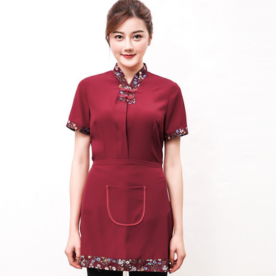 pre-oder** เสื้อพนักงานเสริฟ พนักงานโรงแรม พนักงานรีสอร์ท (สินค้าไม่รวมกางเกง) ***สินค้าไม่สามารถเปลี่ยนสีและรูปแบบได้คะ สีตามภาพ ไซร์ L XL 2XL 3XL 4XL 