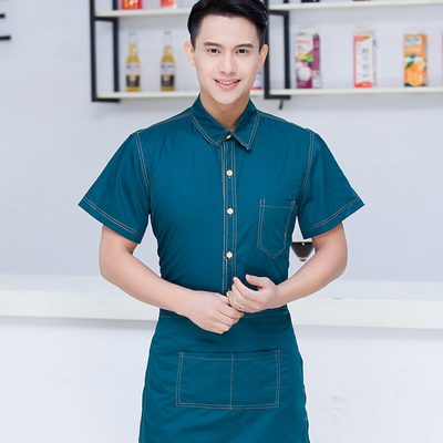 pre-oder** เสื้อพนักงานเสริฟ พนักงานโรงแรม พนักงานรีสอร์ท (สินค้าไม่รวมกางเกง) ***สินค้าไม่สามารถเปลี่ยนสีและรูปแบบได้คะ สีตามภาพ ไซร์ L XL 2XL 3XL 4XL 