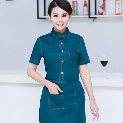 pre-oder** เสื้อพนักงานเสริฟ พนักงานโรงแรม พนักงานรีสอร์ท (สินค้าไม่รวมกางเกง) ***สินค้าไม่สามารถเปลี่ยนสีและรูปแบบได้คะ สีตามภาพ ไซร์ L XL 2XL 3XL 4XL 