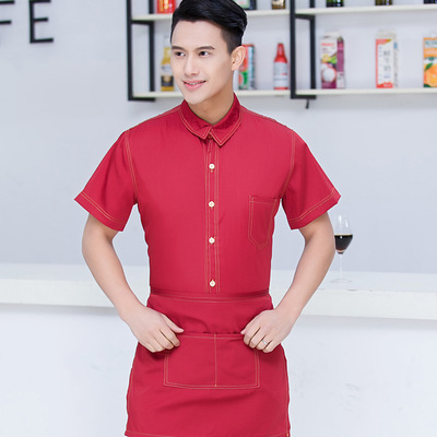 pre-oder** เสื้อพนักงานเสริฟ พนักงานโรงแรม พนักงานรีสอร์ท (สินค้าไม่รวมกางเกง) ***สินค้าไม่สามารถเปลี่ยนสีและรูปแบบได้คะ สีตามภาพ ไซร์ L XL 2XL 3XL 4XL 