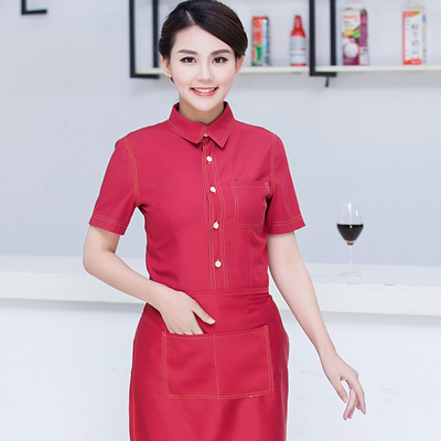 pre-oder** เสื้อพนักงานเสริฟ พนักงานโรงแรม พนักงานรีสอร์ท (สินค้าไม่รวมกางเกง) ***สินค้าไม่สามารถเปลี่ยนสีและรูปแบบได้คะ สีตามภาพ ไซร์ L XL 2XL 3XL 4XL 