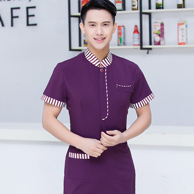 pre-oder** เสื้อพนักงานเสริฟ พนักงานโรงแรม พนักงานรีสอร์ท (สินค้าไม่รวมกางเกง) ***สินค้าไม่สามารถเปลี่ยนสีและรูปแบบได้คะ สีตามภาพ ไซร์ L XL 2XL 3XL 4XL 