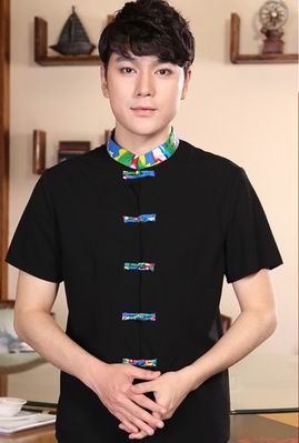 pre-oder** เสื้อพนักงานเสริฟ พนักงานโรงแรม พนักงานรีสอร์ท (สินค้าไม่รวมกางเกง) ***สินค้าไม่สามารถเปลี่ยนสีและรูปแบบได้คะ สีตามภาพ ไซร์ L XL 2XL 3XL 4XL 