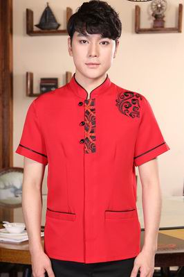 pre-oder** เสื้อพนักงานเสริฟ พนักงานโรงแรม พนักงานรีสอร์ท (สินค้าไม่รวมกางเกง) ***สินค้าไม่สามารถเปลี่ยนสีและรูปแบบได้คะ สีตามภาพ ไซร์ L XL 2XL 3XL 4XL 