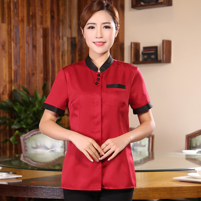 pre-oder** เสื้อพนักงานเสริฟ พนักงานโรงแรม พนักงานรีสอร์ท (สินค้าไม่รวมกางเกง) ***สินค้าไม่สามารถเปลี่ยนสีและรูปแบบได้คะ สีตามภาพ ไซร์ L XL 2XL 3XL 4XL 