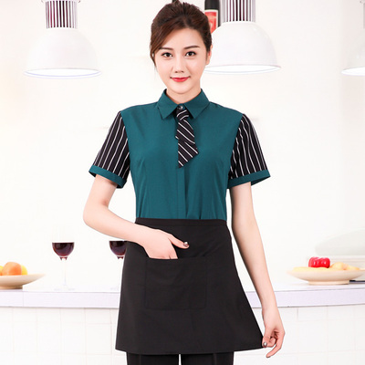 pre-oder** เสื้อพนักงานเสริฟ พนักงานโรงแรม พนักงานรีสอร์ท (สินค้าไม่รวมกางเกง) ***สินค้าไม่สามารถเปลี่ยนสีและรูปแบบได้คะ สีตามภาพ ไซร์ L XL 2XL 3XL 4XL 