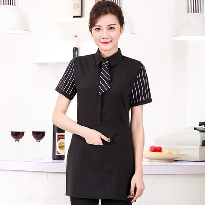 pre-oder** เสื้อพนักงานเสริฟ พนักงานโรงแรม พนักงานรีสอร์ท (สินค้าไม่รวมกางเกง) ***สินค้าไม่สามารถเปลี่ยนสีและรูปแบบได้คะ สีตามภาพ ไซร์ L XL 2XL 3XL 4XL 