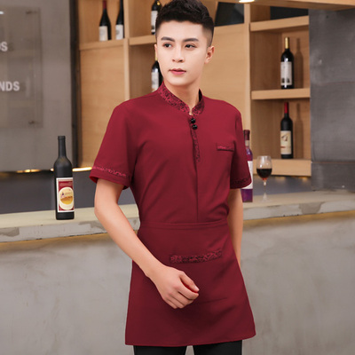 pre-oder** เสื้อพนักงานเสริฟ พนักงานโรงแรม พนักงานรีสอร์ท (สินค้าไม่รวมกางเกง) ***สินค้าไม่สามารถเปลี่ยนสีและรูปแบบได้คะ สีตามภาพ ไซร์ L XL 2XL 3XL 4XL 