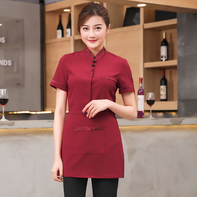 pre-oder** เสื้อพนักงานเสริฟ พนักงานโรงแรม พนักงานรีสอร์ท (สินค้าไม่รวมกางเกง) ***สินค้าไม่สามารถเปลี่ยนสีและรูปแบบได้คะ สีตามภาพ ไซร์ L XL 2XL 3XL 4XL 