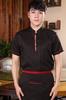 pre-oder** เสื้อพนักงานเสริฟ พนักงานโรงแรม พนักงานรีสอร์ท (สินค้าไม่รวมกางเกง) ***สินค้าไม่สามารถเปลี่ยนสีและรูปแบบได้คะ สีตามภาพ ไซร์ L XL 2XL 3XL 4XL 