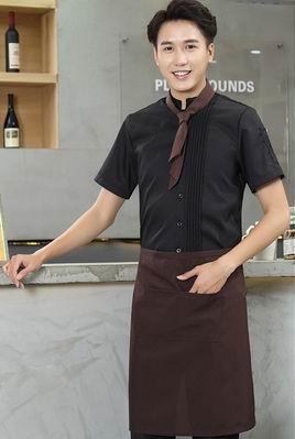 pre-oder** เสื้อพนักงานเสริฟ พนักงานโรงแรม พนักงานรีสอร์ท (สินค้าไม่รวมกางเกง) ***สินค้าไม่สามารถเปลี่ยนสีและรูปแบบได้คะ สีตามภาพ ไซร์ L XL 2XL 3XL 4XL 