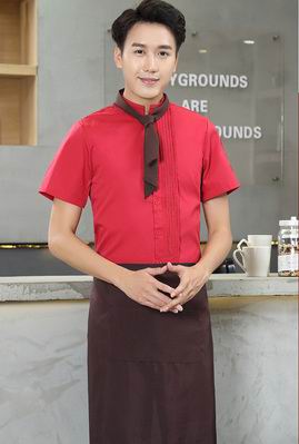 pre-oder** เสื้อพนักงานเสริฟ พนักงานโรงแรม พนักงานรีสอร์ท (สินค้าไม่รวมกางเกง) ***สินค้าไม่สามารถเปลี่ยนสีและรูปแบบได้คะ สีตามภาพ ไซร์ L XL 2XL 3XL 4XL 