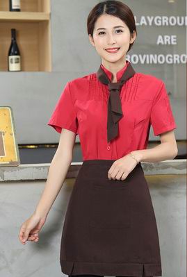 pre-oder** เสื้อพนักงานเสริฟ พนักงานโรงแรม พนักงานรีสอร์ท (สินค้าไม่รวมกางเกง) ***สินค้าไม่สามารถเปลี่ยนสีและรูปแบบได้คะ สีตามภาพ ไซร์ L XL 2XL 3XL 4XL 